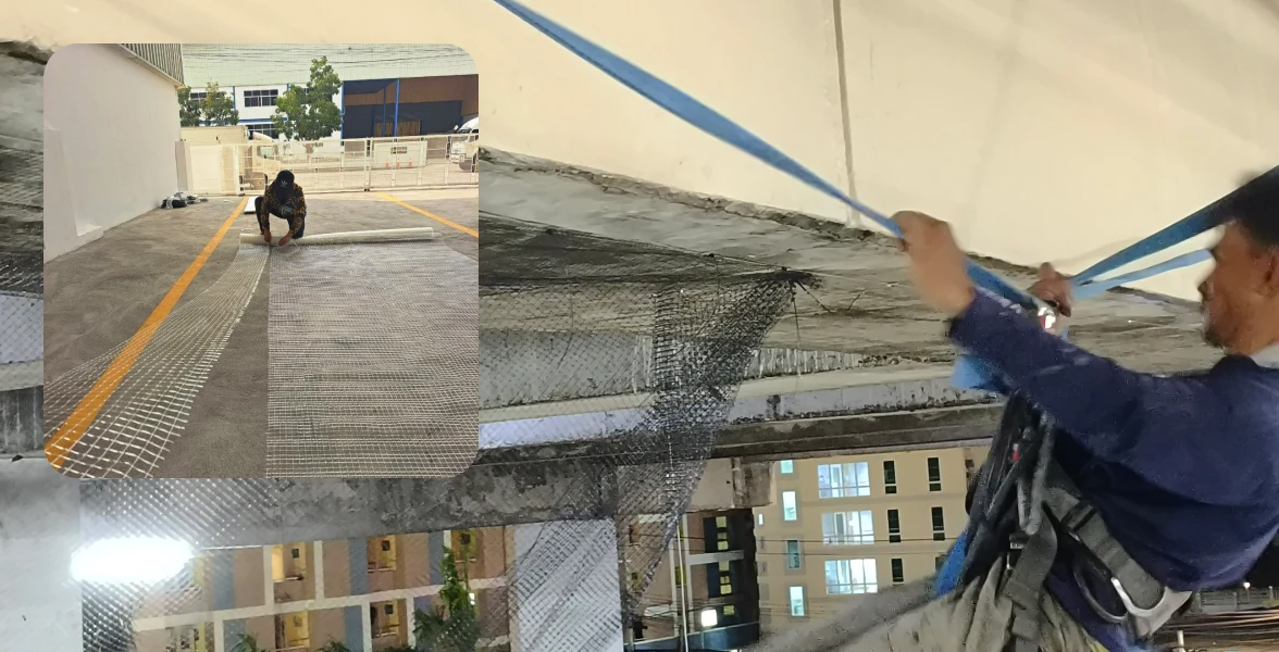 บริการติดตั้งตาข่ายกันนก